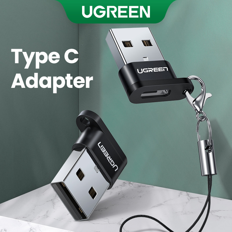 UGREEN อะแดปเตอร์ USB C Female เป็น USB Male ตัวแปลง USB A เป็น USB C เข้ากันได้กับเครื่องชาร์จโทรศัพท์แล็ปท็อป ราคา ถูกที่สุด ดีลบีเคเค