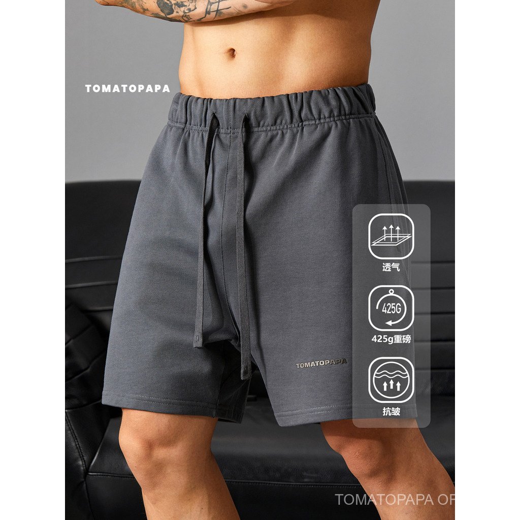 ขาสั้น mens minimalist drawstring shorts สำหรับออกกำลังกายและสวมใส่งานประจำวัน