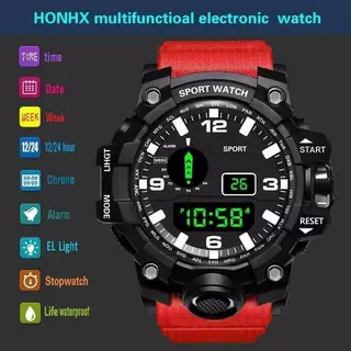 【ซื้อ 1 แถม 1】 !นาฬิกาดิจิตอลนำแสงยามค่ำคืนนาฬิกาปลุกปฏิทินฟังก์ชั่นนาฬิกาหญิงข้อมือ