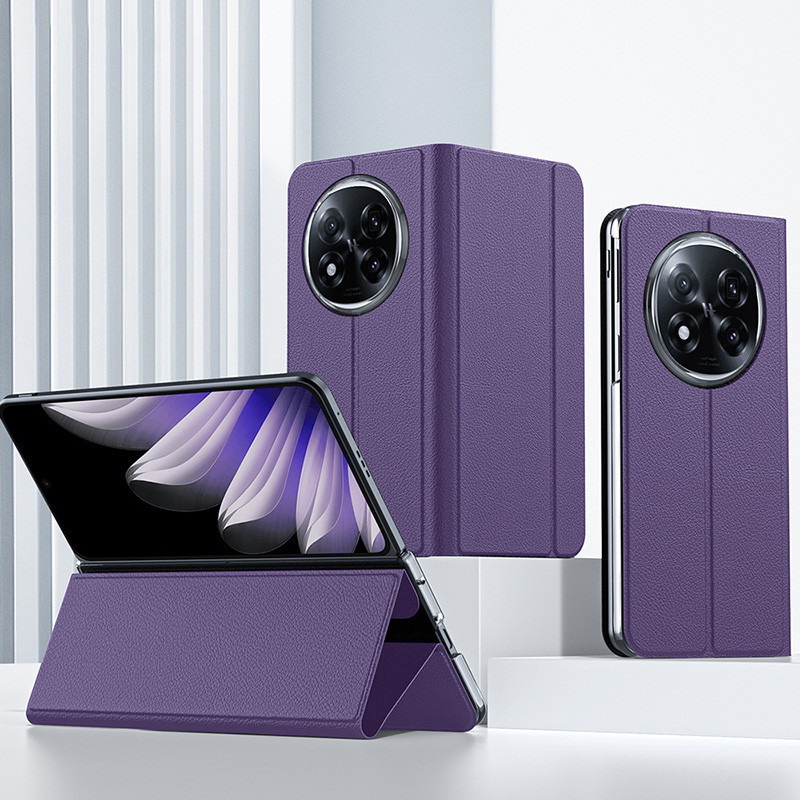 ใหม่สําหรับ OPPO Find N5 เคสโทรศัพท์ Find N3 เคสหนังฝาครอบแม่เหล็กวงเล็บ Find N5 anti drop shell