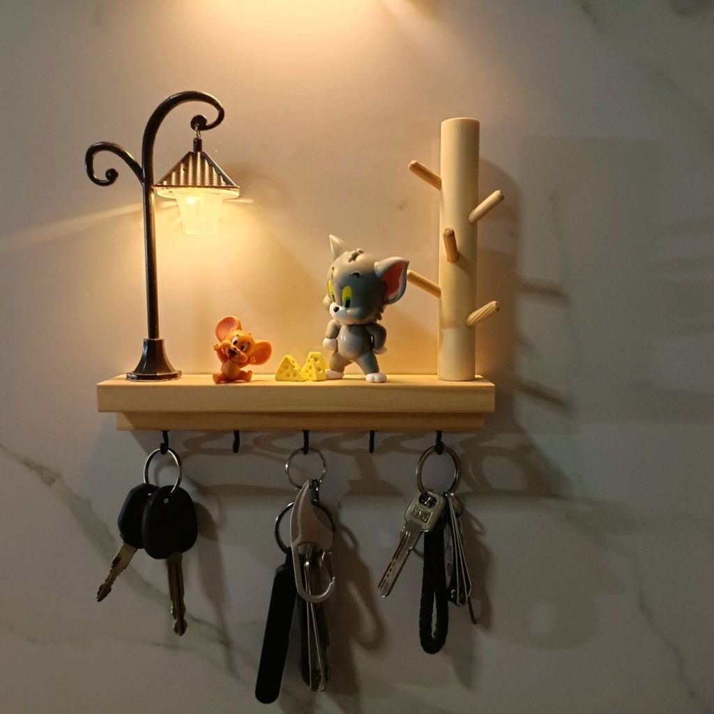 ((สไตล์ใหม่ขายร้อน) Entrance Key Storage Rack ins Entrance แขวนผนัง Creative Wall Storage Influencer ตกแต่งตะขอเจาะฟรี