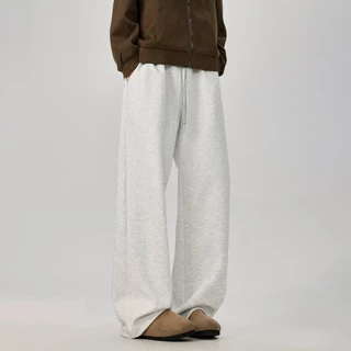B&R กางเกงกีฬาผู้ชาย Sweatpants แบบบาง สีล้วน เอวยางยืด แนววินเทจสไตล์ญี่ปุ่น เรียบง่ายใส่สบาย