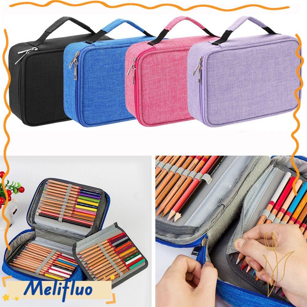 MELIFLUO กระเป๋าดินสอกระเป๋าซิป Gadget พร้อมกระเป๋าคงที่กระเป๋าสําหรับศิลปินจิตรกรรมผู้ถือปากกา