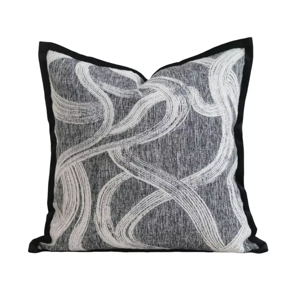 ปลอกหมอน Jacquard Chenille สองด้าน สีดำ thumbnail 10