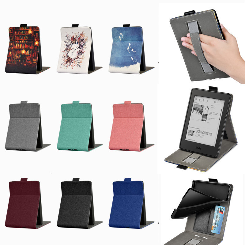 พิมพ์สําหรับ Kindle Paperwhite 7th 6th 5th 10th Generation 6 นิ้วกรณี HandStrap DP75SDI EY21 PQ94WIF