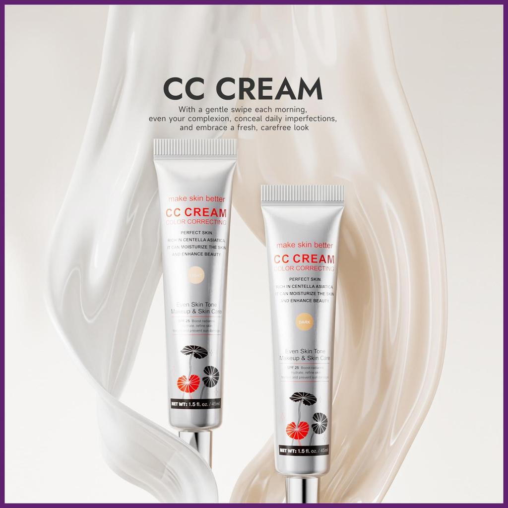 Centella CC Cream Skin Tone Adjusting SPF 25 CC Cream 45ml Moisturizing With Centella Asiatica Pre-M