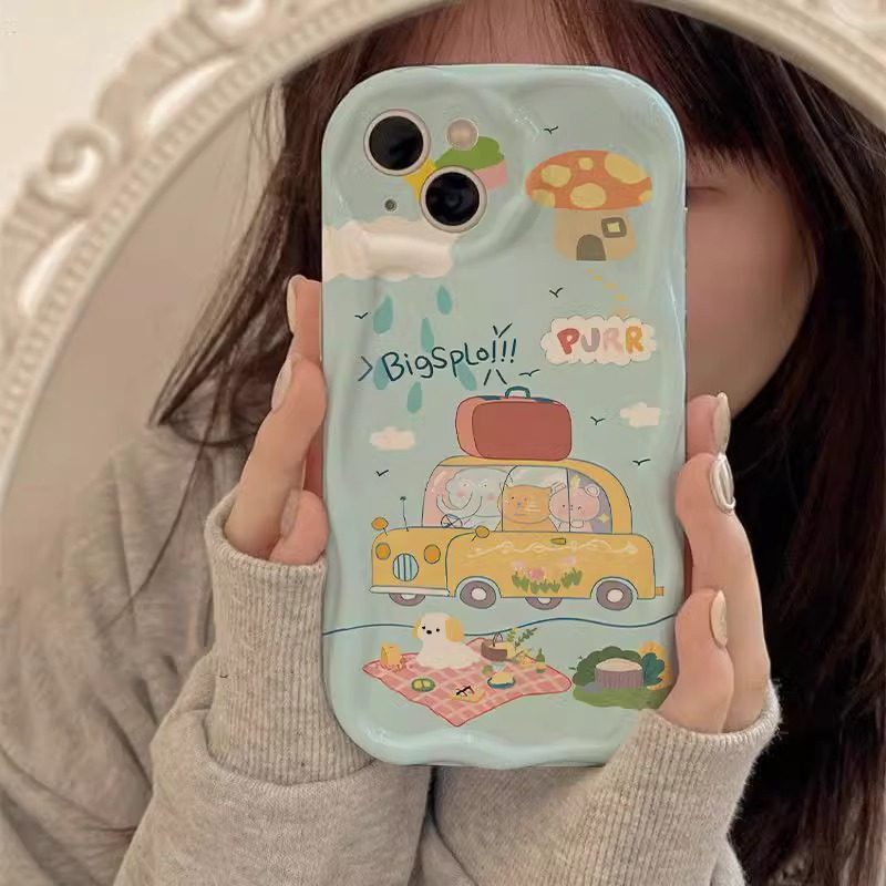 เคส IPhone 11 เคสไอโฟน 13 11 16 15 12 14 Pro Max XR X XS Max 7 8 15 14 13 Plus Cartoon Car CE1904A