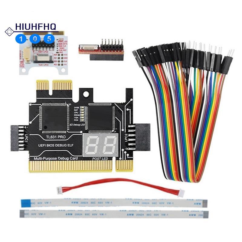 Hiuhfhq106TL631 Pro การ์ดวินิจฉัย + การ์ดขยายการ์ดการ์ดวินิจฉัยเมนบอร์ด PCI-E มัลติฟังก์ชั่นแล็ปท็อป