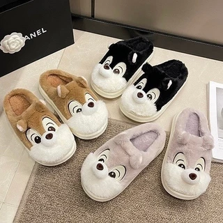 SY SHOP899รองเท้าใส่ในบ้าน รองเท้ากำมะหยี่ สลิปเปอร์ (ลาย/กระรอก) NO.T821 แนะนำเพิ่ม2ไซส์