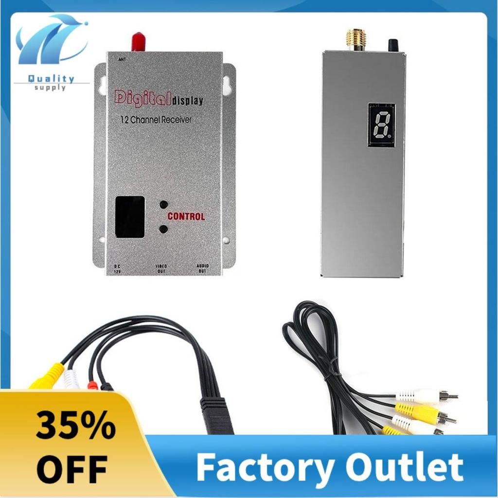 FPV 1.2G 1.3G 1.6W VTX เครื่องส่งสัญญาณ + 12CH ตัวรับสัญญาณ VRX ชุดอุปกรณ์เสริม 8CH 0.1mW/25mW/800mW