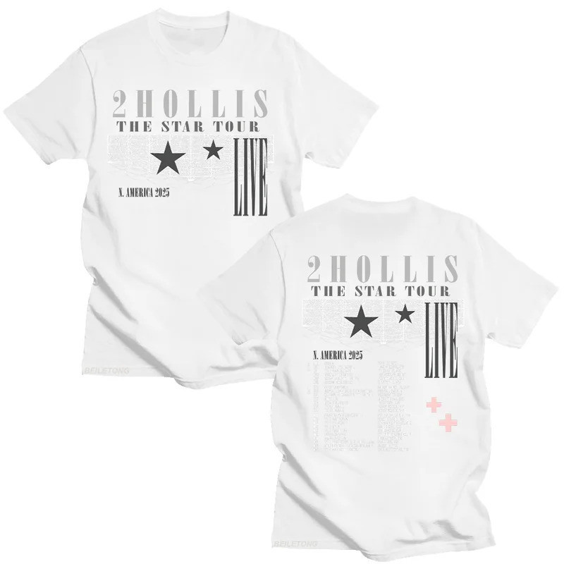 2Hollis The Star Tour เสื้อยืดแขนสั้นผ้าฝ้าย แฟชั่นผู้หญิงผู้ชาย เสื้อยืดสบายคุณภาพสูง เสื้อใหม่ที่ม