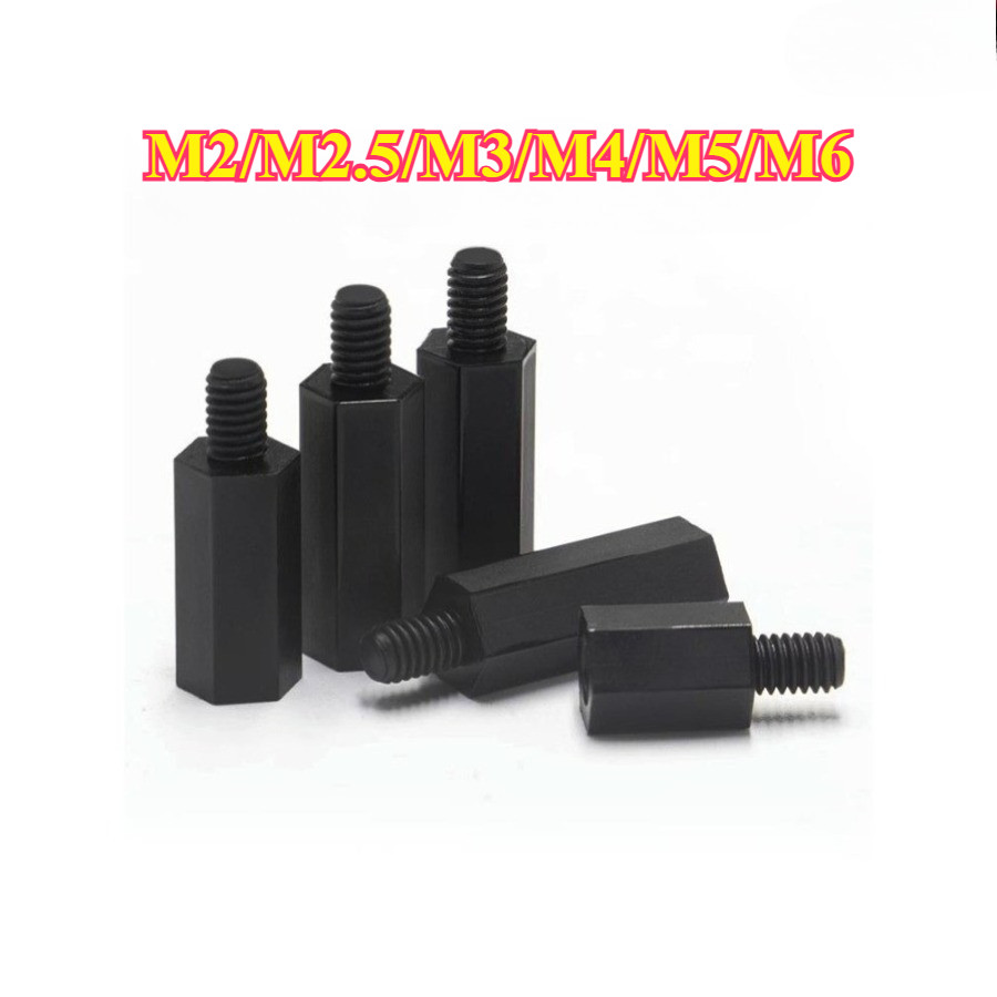 คอไนลอนหกเหลี่ยมหัวเดียว, คอลัมน์แยก, คอลัมน์รองรับ, คอลัมน์สเปเซอร์, สกรูแกนพลาสติก M2/M2.5/M3/M4/M