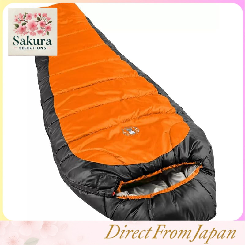 Coleman North Rim Mummy Sleeping Bag with Storage Sack, -18°C Winter Adult Size 208×81cm, Black/Grey