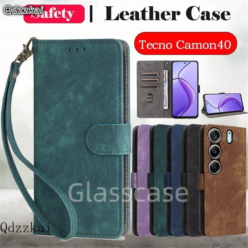 ปลอกสําหรับ Tecno Camon 40 pro premier 40pro 40premier Camon40pro Camon40premier พลิกหนังโทรศัพท์กรณ