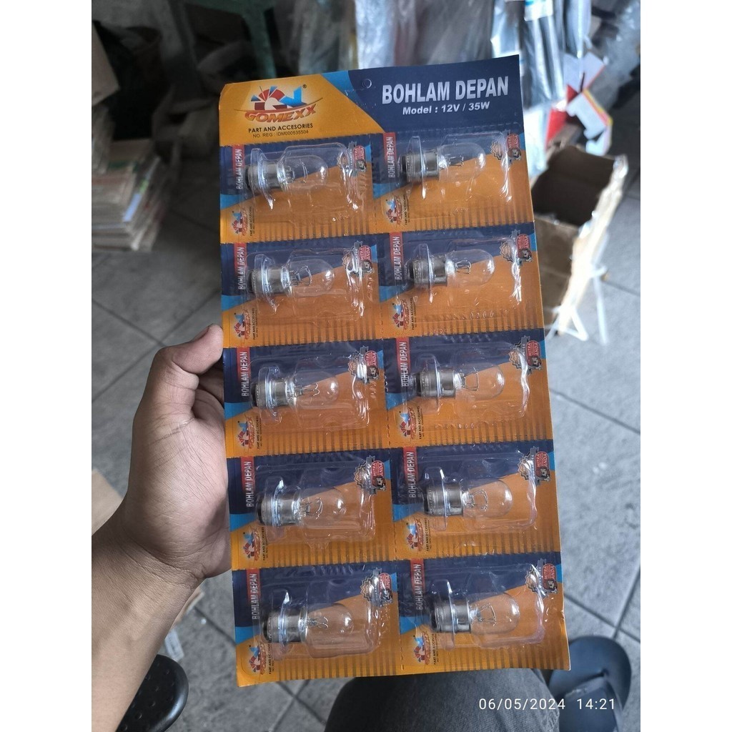 หลอดหน้า Go max 1 แผ่น มี 10 ชิ้น 12/35w ไม่หักง่าย