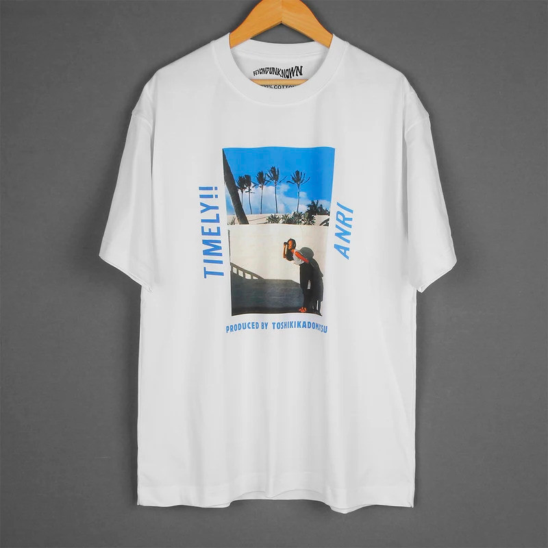 ทีเชิ้ต Anri Timely City Pop Music Toshiki Kadomatsu แขนสั้น ผ้าฝ้าย สีขาว