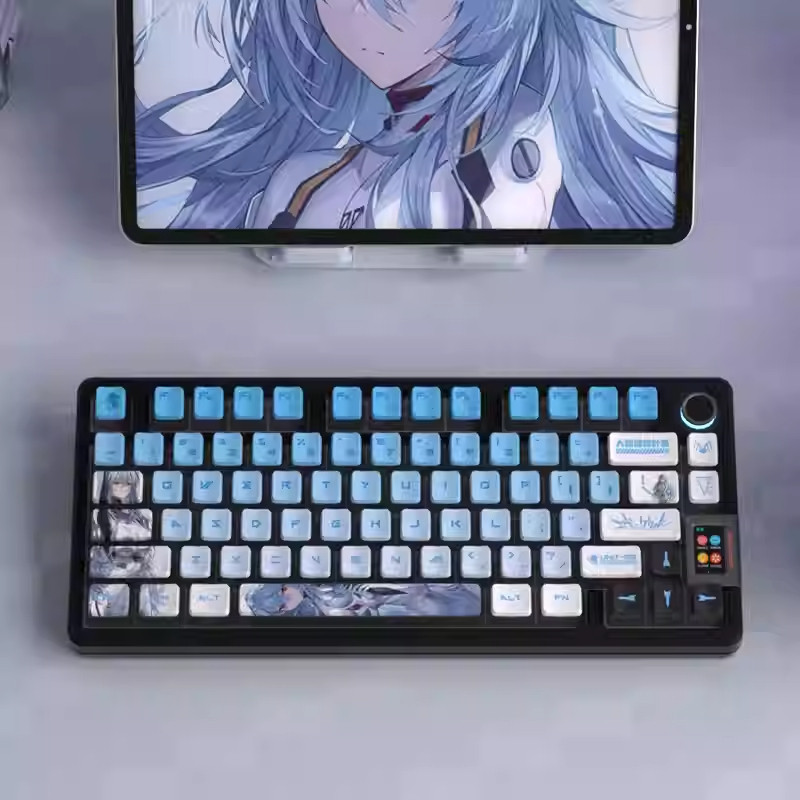 คีย์แคปลาย คีย์แคปไทย EVA Aya Polly Four-Sided Transparent Pudding Keycap OEM ความสูงห้าด้านระเหิด P