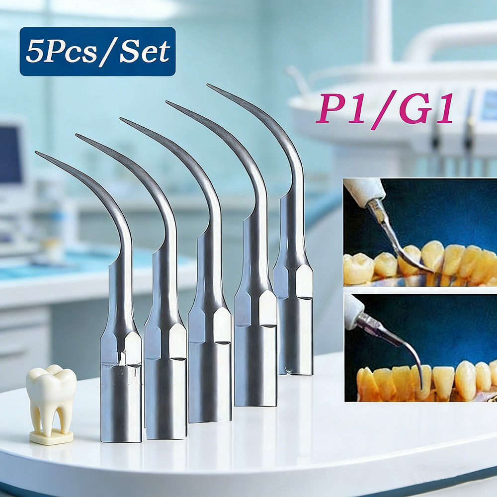 5 ชิ้น ทันตกรรม เครื่องชั่งน้ําหนักอัลตราโซนิก P1 G1 Dental Ultrasonic Scaler Tip Fit EMS Woodpecker