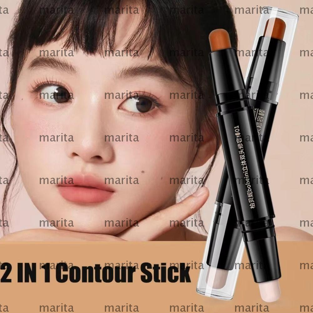 ปากกาคอนซีลเลอร์ MARITA แต่งหน้าติดทนนาน V Face Contouring Stick แท่งปรับความสว่างใบหน้า 2-in-1 สองห