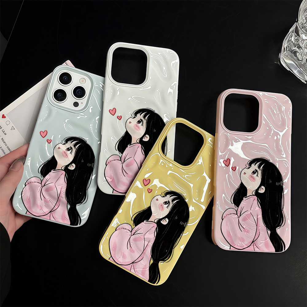✨จัดส่งฟรีในพื้นที่✨เคส Love Girl Meteorite สำหรับ iPhone16 15 14 13 12 11 6 7 8 plus Pro Promax