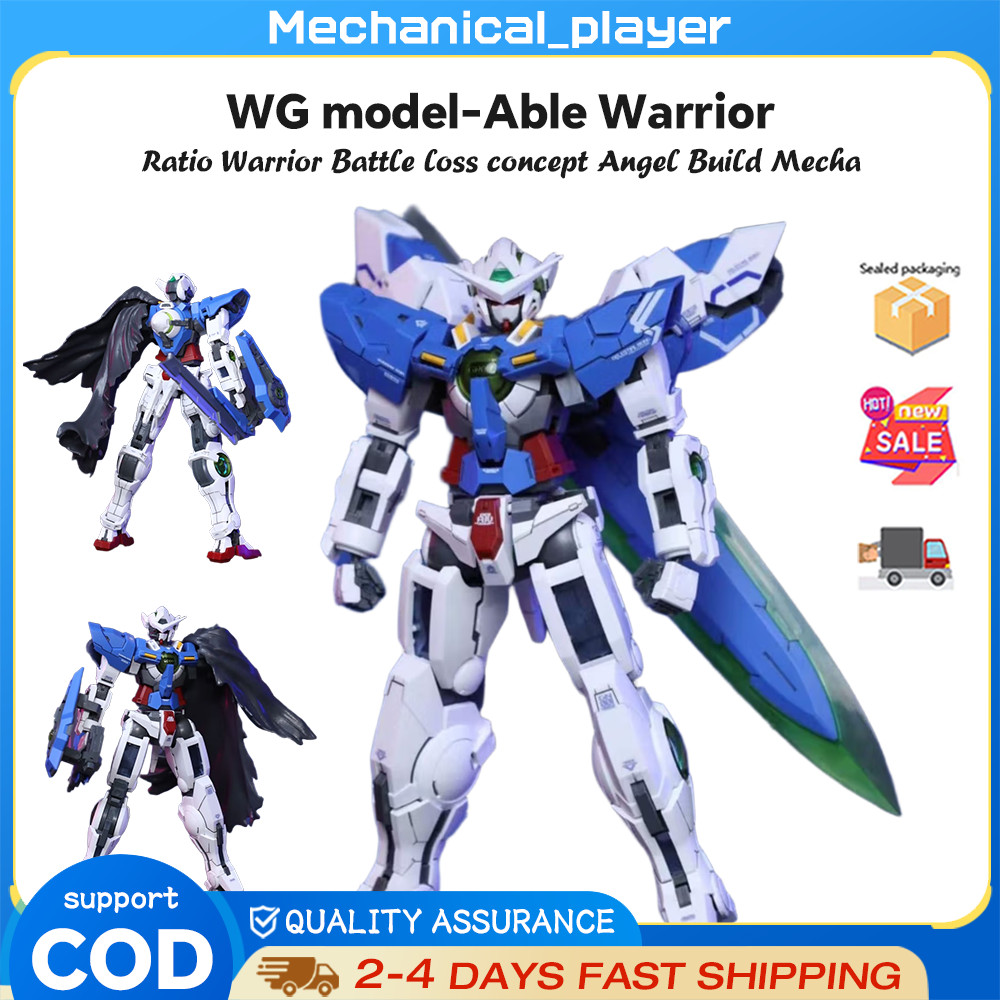 Wg รุ่น Able Warrior 1/ 100 Scale War Damage Concept Angel Mecha Platformless Assembly Model ของเล่น
