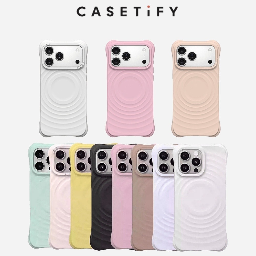 แม่เหล็กซิลิโคนระลอกคลื่นเคสโทรศัพท์สําหรับ ไอโฟน 17 มือโปร สูงสุด 17อากาศ 16 15 14 13 12 11 กันกระแทกป้องกันปลอก