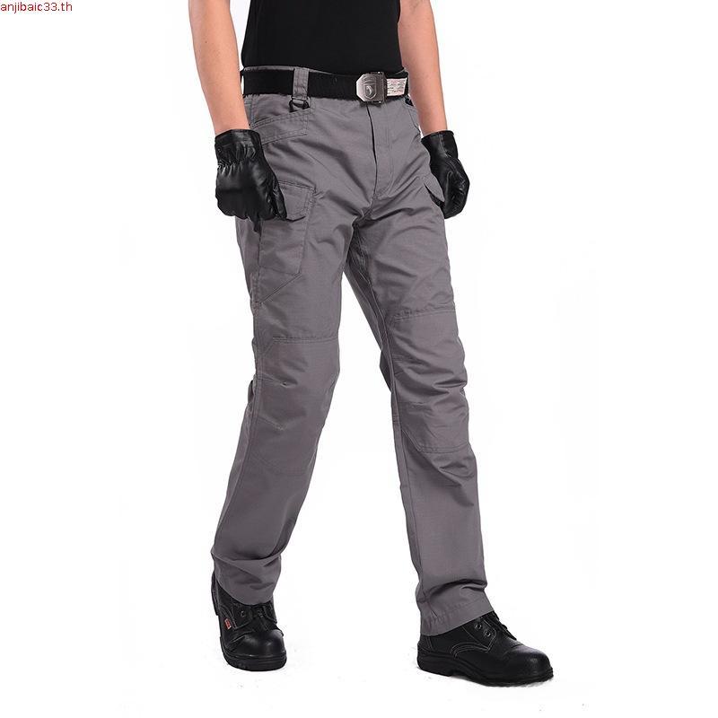 Eaglade กางเกงคาร์โก้ยุทธวิธีสีดําสําหรับผู้ชายสีเทา IX7