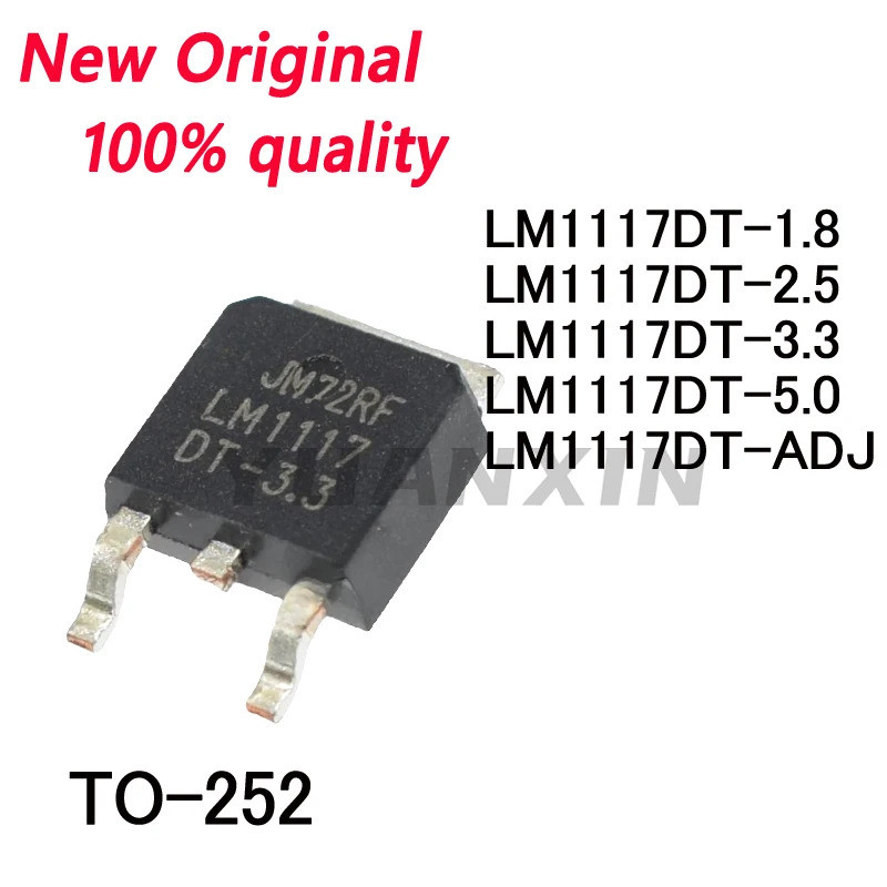 5pcs LM1117 LM1117DT LM1117DT-1.8 LM1117DT-2.5 LM1117DT-3.3 LM1117DT-5.0 LM1117DT-ADJ TO-252 Field E