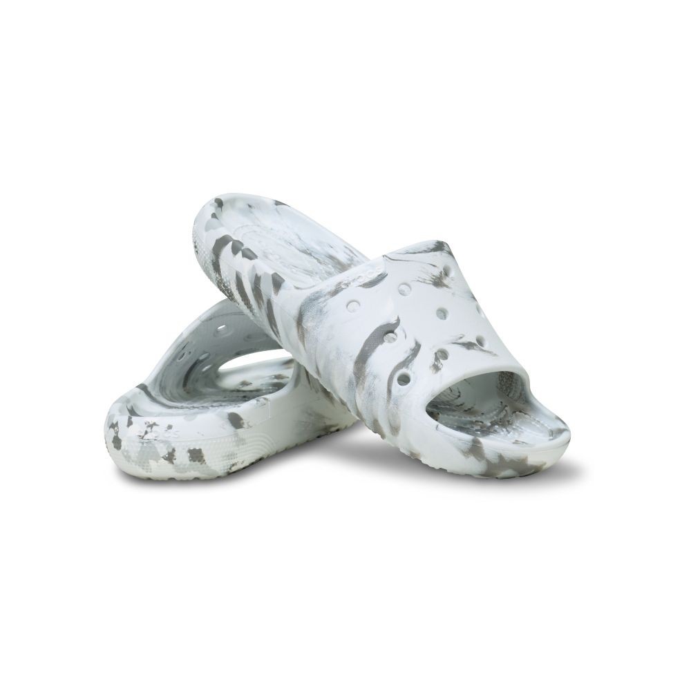 CROCS รองเท้าแตะผู้ใหญ่ CLASSIC MARBLED SLIDE V2 รุ่น 211211-1NL - MOONLIGHT/MULTI - รูปที่ 4