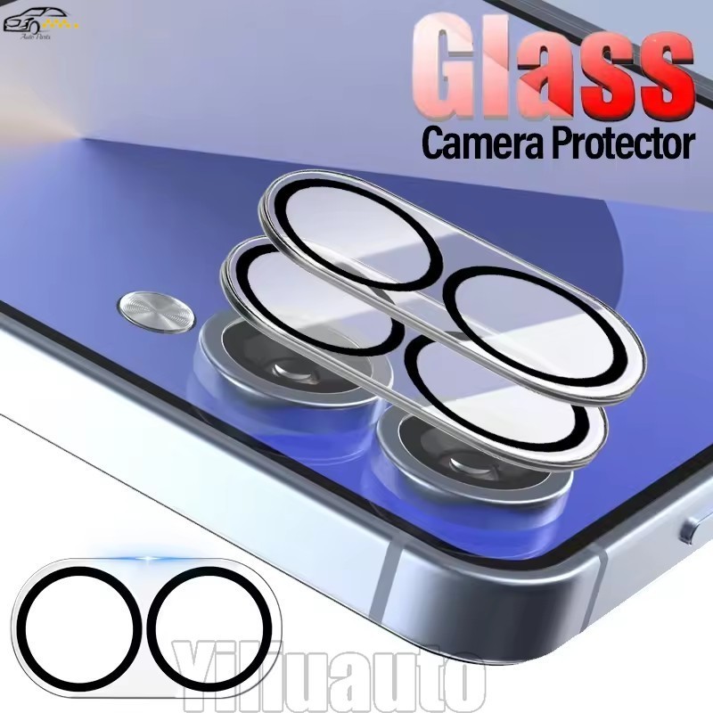 SAMSUNG 5-1Pcs เลนส์โทรศัพท์กระจกนิรภัย-ฝาครอบป้องกันกล้อง-HD Clear Phone Tempered Flim-Anti Scratch