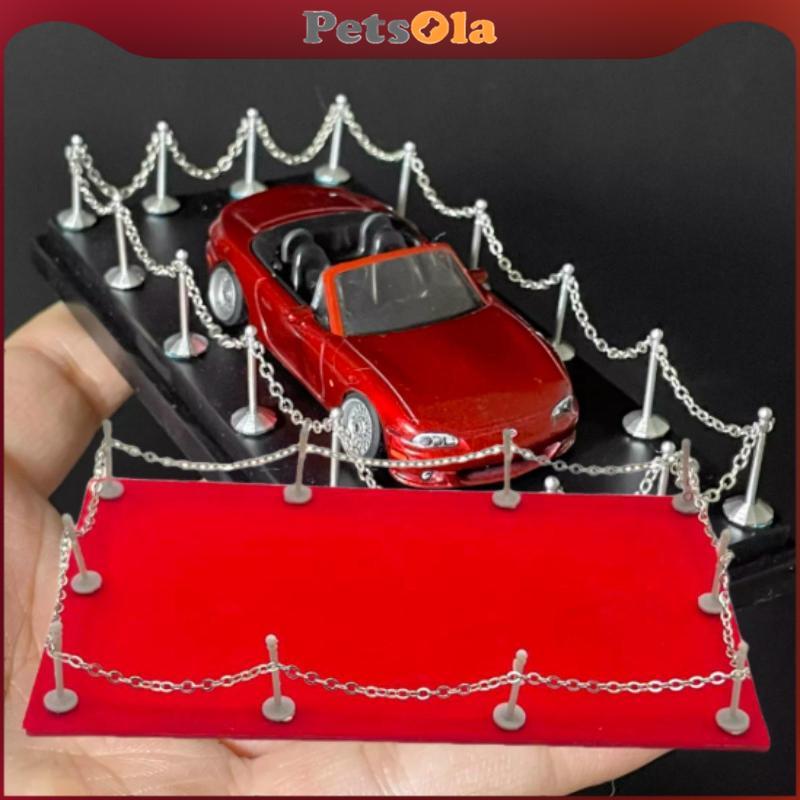PETSOLA 1/64 Scale รุ่นรถแสดงรั้ว ABS Diorama รูปที่ 6