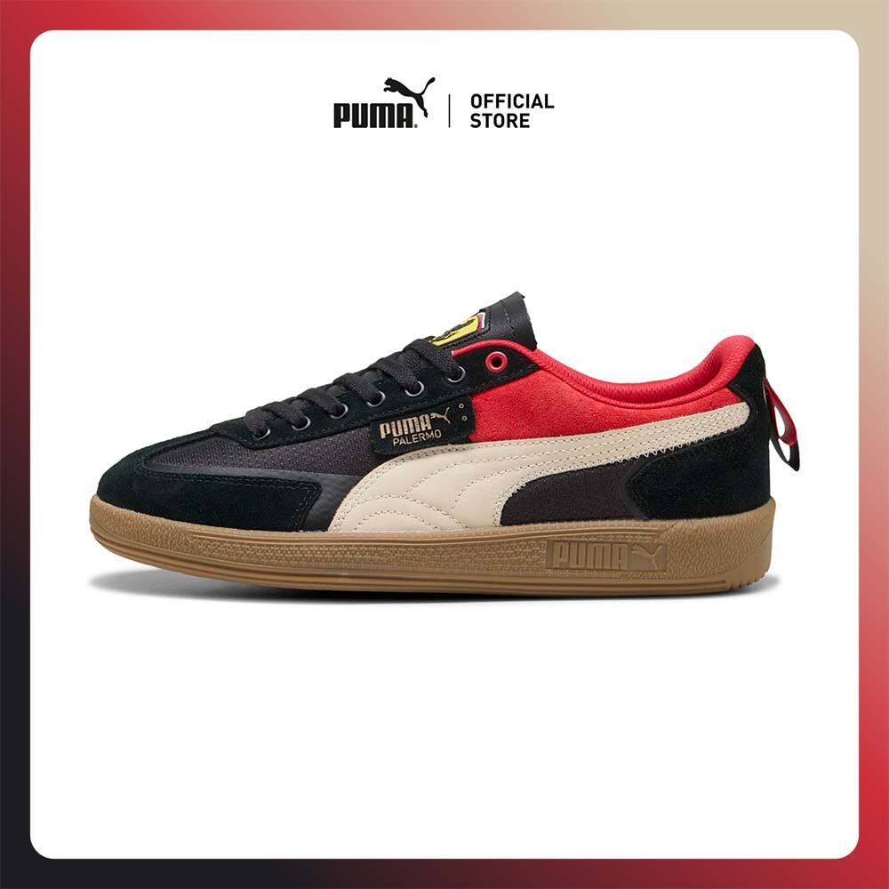 PUMA Auto รองเท้าผ้าใบ Scuderia Ferrari Palermo ยูนิเซ็กส์ สีดำ - 30889901