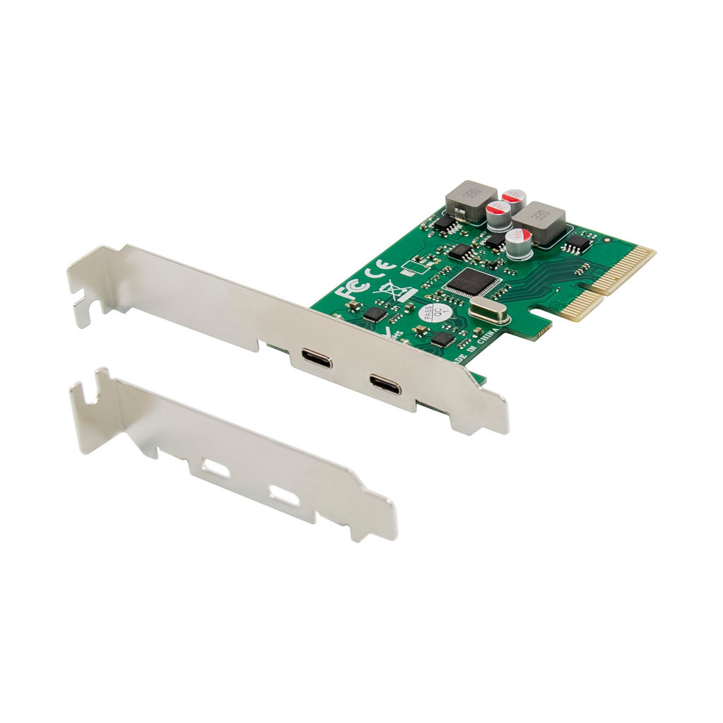 เมนบอร์ดเดสก์ท็อป PCI-E ถึง Type-c การ์ดขยาย Type-C พอร์ตคู่ ASM1142 ชิปควบคุมหลัก