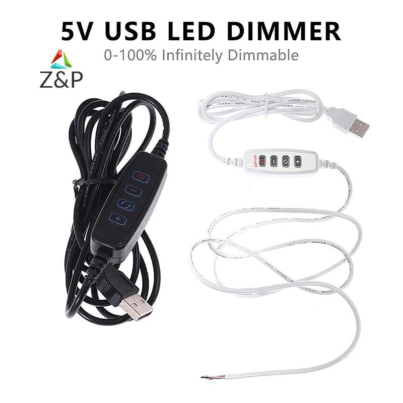 Z & P 1.5M USB 5V LED Tri-สี Dimming สวิทช์สีสาย Dimmer 4-Key Controller 2CH สําหรับแรงดันไฟฟ้าต่ํา 