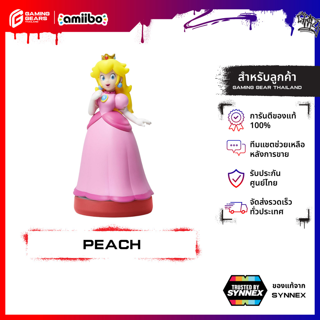 AMIIBO NINTENDO PEACH (SUPER MARIO SERIES) FIGURE PLAYER ของแท้จาก SYNNEX