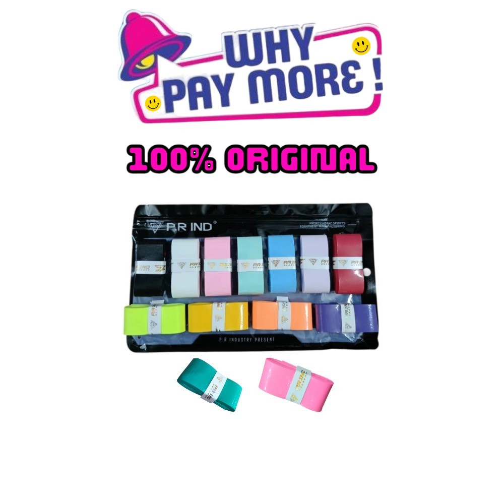 PR IND PURUI 7C Over Grip สําหรับเทนนิสสควอชแบดมินตัน