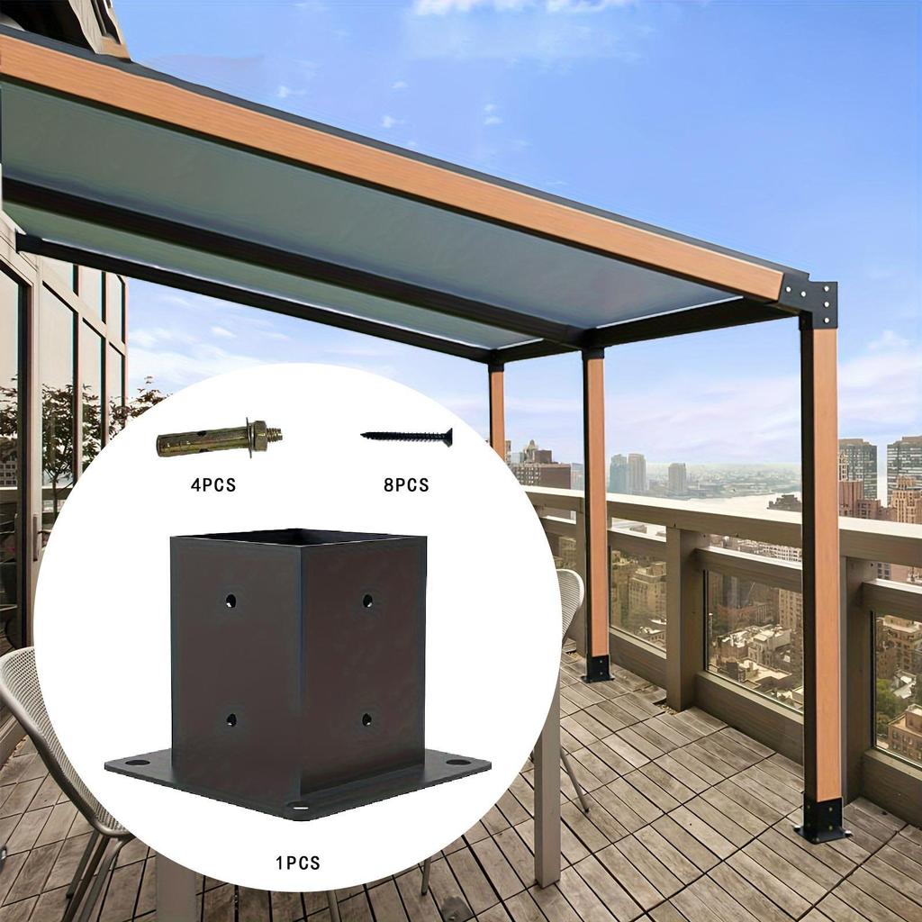 [stdzsw] Pergola Bracket Post Base Post Bracket โรงแรมบ้านงานไม้สกรูฮาร์ดแวร์สําหรับ Park กลางแจ้ง D