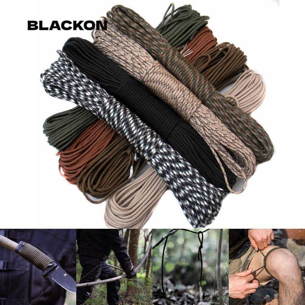 BLACKON 25/50/100FT 550 LB Paracord Climbing Camping เครื่องมือกลางแจ้ง Lanyard