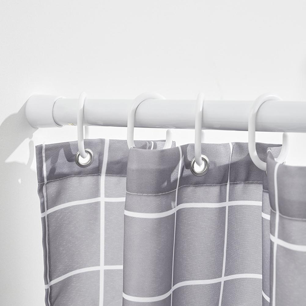 ชุดพลาสติกสีขาวรูปตัว C ผ้าม่านอาบน้ําแหวนห้องน้ําตะขอห่วง C ผ้าม่านผ้าม่าน B7b7