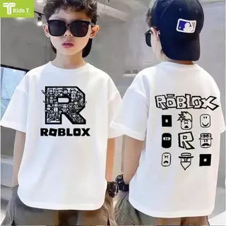 เสื้อยืดแขนสั้นสำหรับเด็กแฟชั่นเกาหลีปี 2026 จากร้าน ลาย Roblox เนื้อผ้าโซโรนา เหมาะสำหรับเด็กชายหญิง