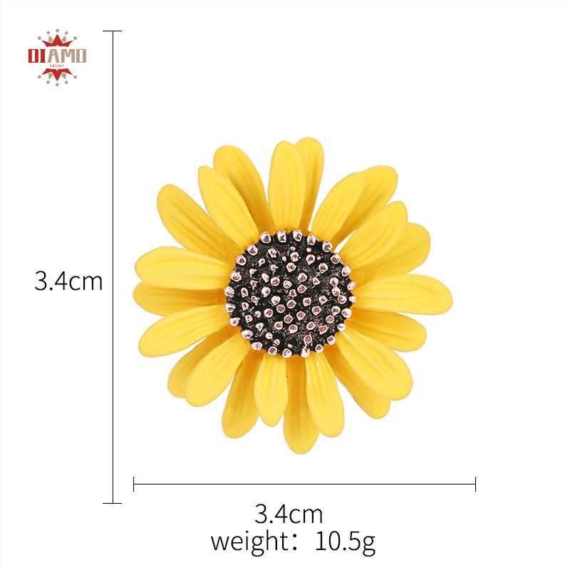 DIAMONDLURE น่ารักดอกทานตะวันเข็มกลัด Pins สําหรับหมวกฮิญาบชุดหรือกระเป๋าเครื่องประดับอุปกรณ์เสริม K