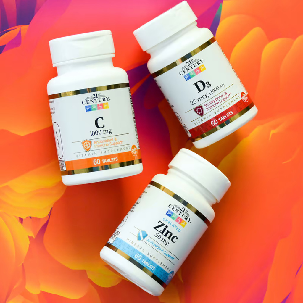 พร้อมส่ง!! 21st Century - Zinc , วิตามิน D3 ,Vitamin C | 60เม็ด - รูปที่ 7