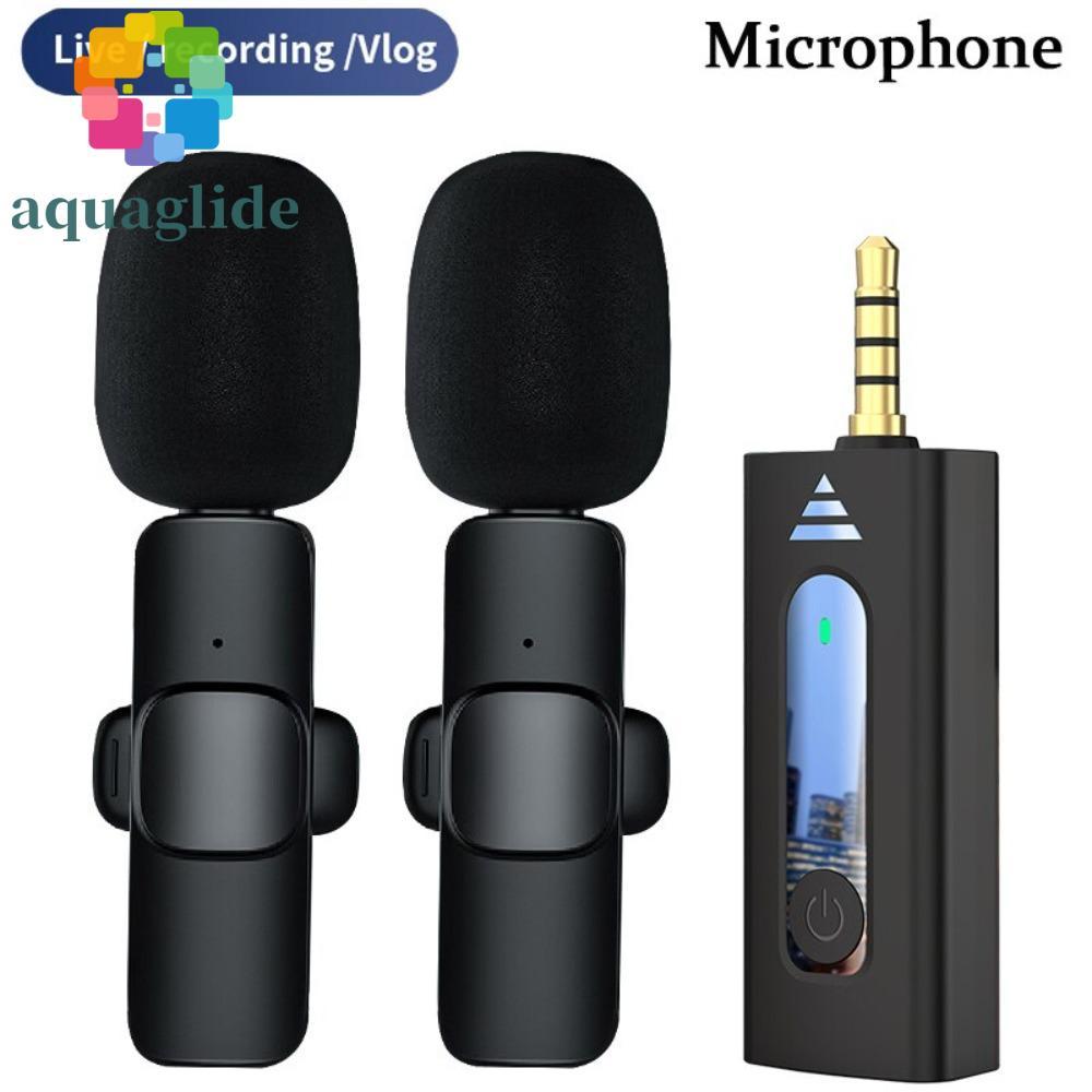 AQUAGLIDE K35 Lavalier Lapel Microphone, Omnidirectional Wireless K35 Condenser Mic, Bluetooth 5.3 ล