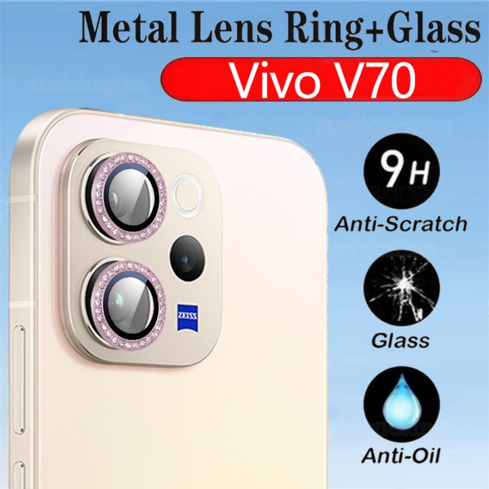 เลนส์กล้องโลหะสําหรับ Vivo V 70 V70 Elite FE V70Elite V70FE V70lite VivoV70Elite VivoV70FE 5G 9H HD 