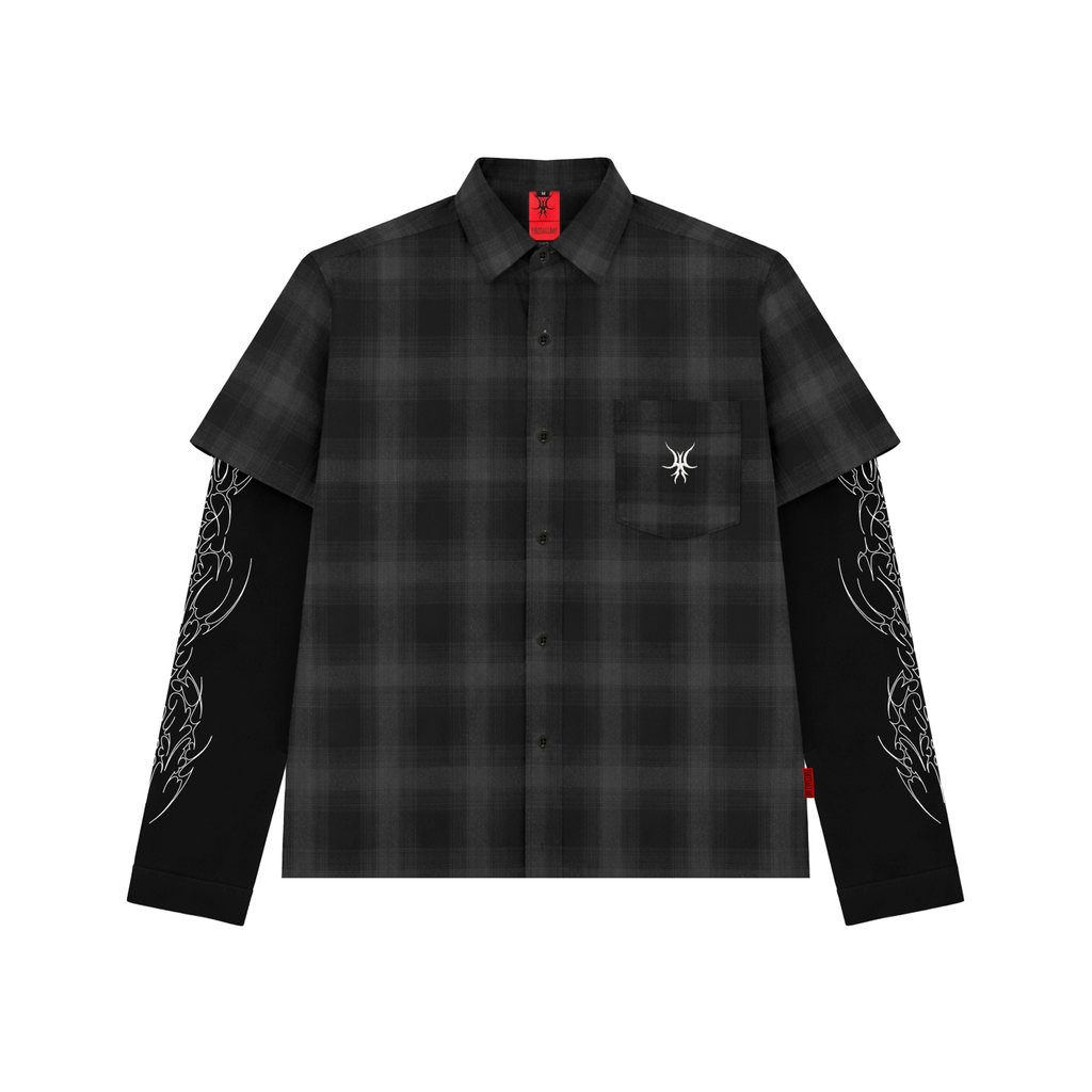 เสื้อเชิ้ต DOUBLE SLEEVE FLANEL | คราส | YIKESALLDAY
