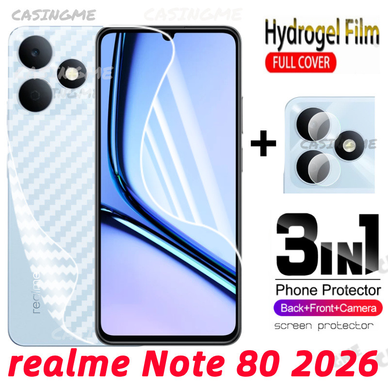 Realme Note 80 2026 ด้านหน้าด้านหลังคลุมทั้งหมดป้องกันฟิล์มHydrogelสําหรับRealmeNote80 Realme Note 80 70 80x 5Gไม่กระจกนิรภัยกล้องด้านหลังฟิล์มป้องกันหน้าจอป้องกัน