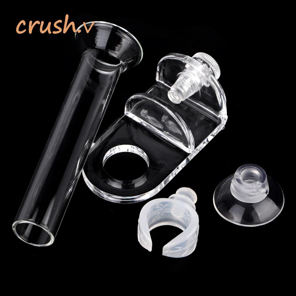 [CRUSH] ท่อป้อนกุ้ง, วงเล็บยึด Leaf Shape Bracket หลอดให้อาหารตู้ปลา, ทนทานความยาว 88 มม. Feeder Tub