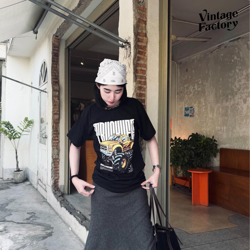 Vintage Factory เสื้อยืด TRUCK - ผ้าคอตตอน (พร้อมส่ง)