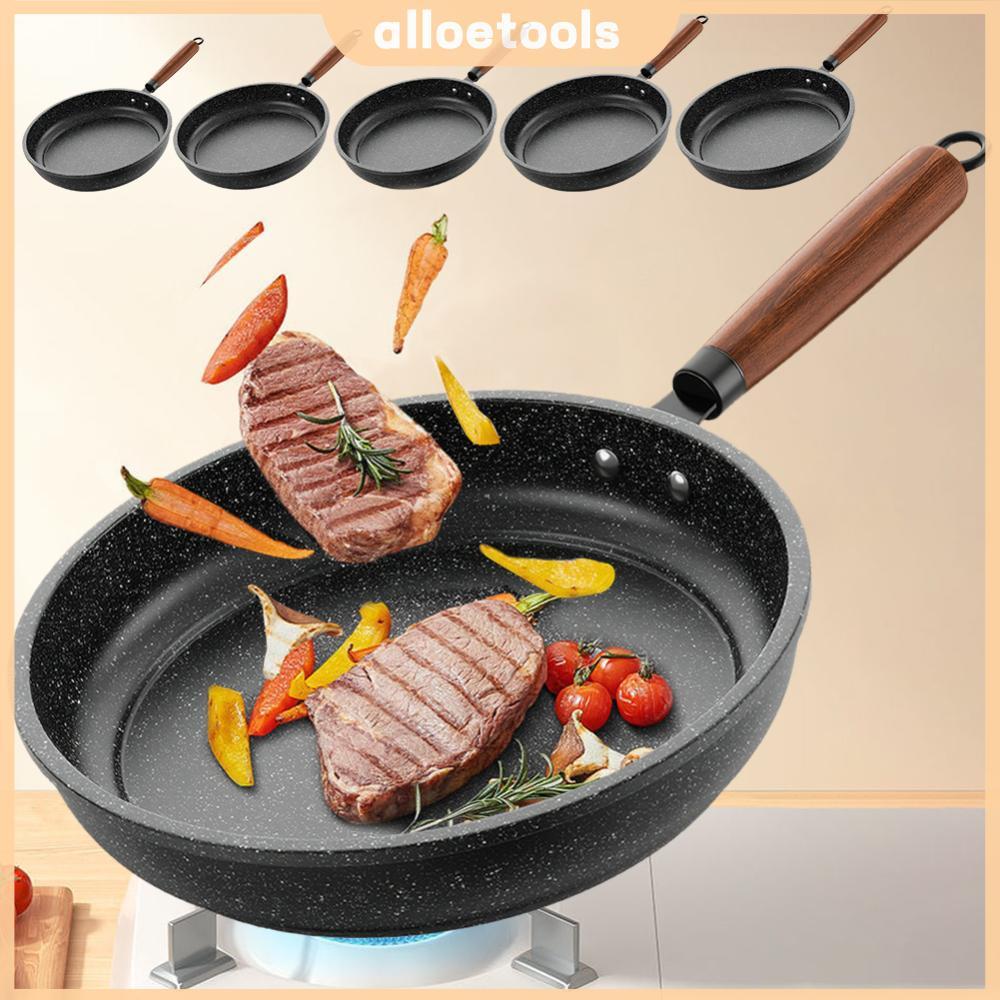 ⚡24ชม.⚡ 24/26/28/30/32 ซม. Skillet ด้ามไม้ไข่เจียว Skillet Sute Pan Chef Pan