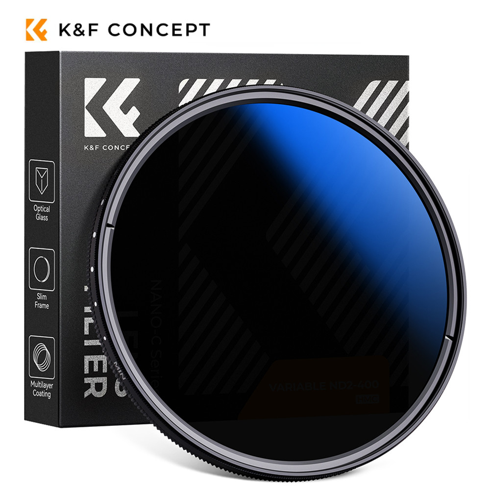 K&F CONCEPT ND2-ND400 Variable ND Filter Multi Coated 37/40.5/43/46/49/52/58/62/67/72/82mm Neutral D